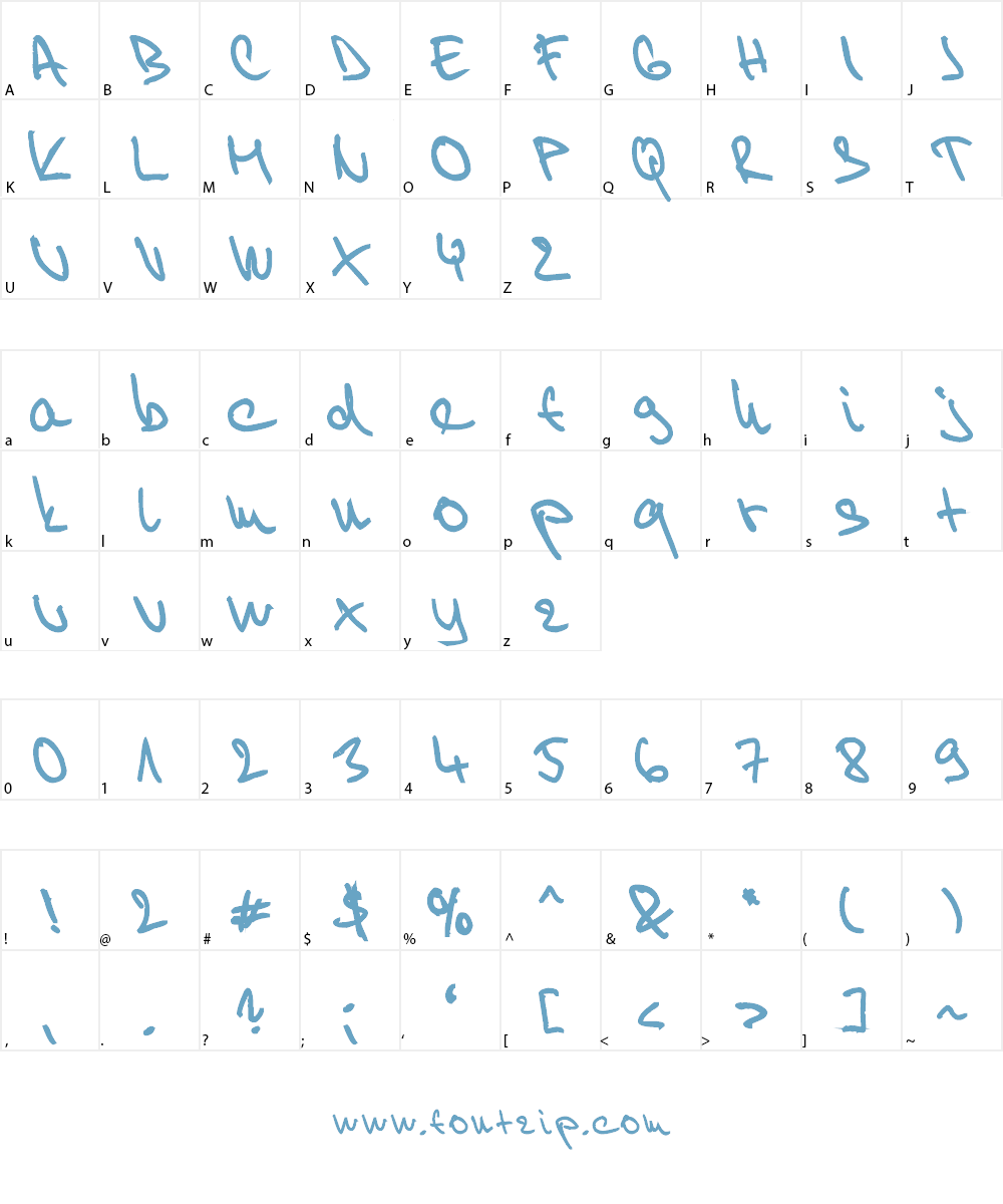 Willy 2 Font Character